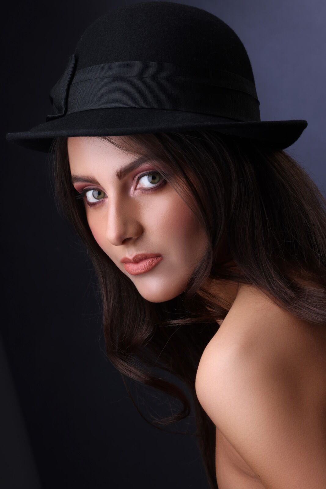 Make over women in a hat